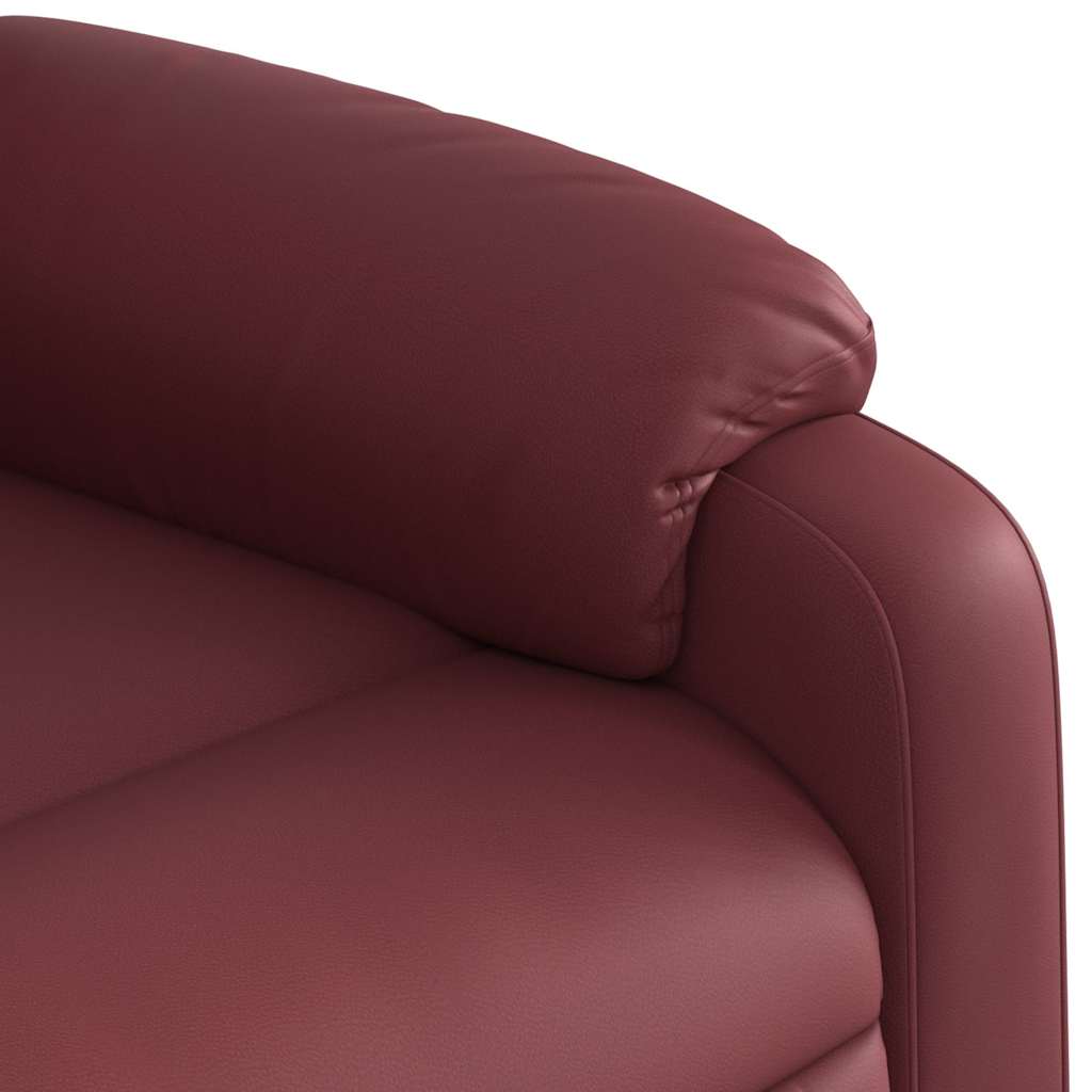 massage chair wine red artificial leather