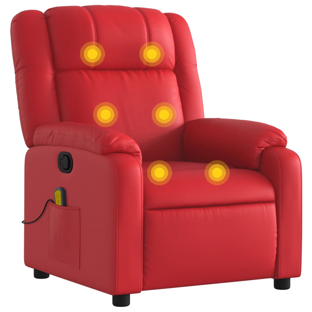 massage chair red imitation leather