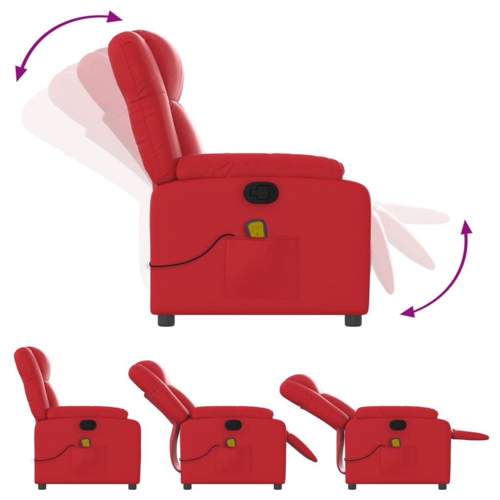 massage chair red imitation leather