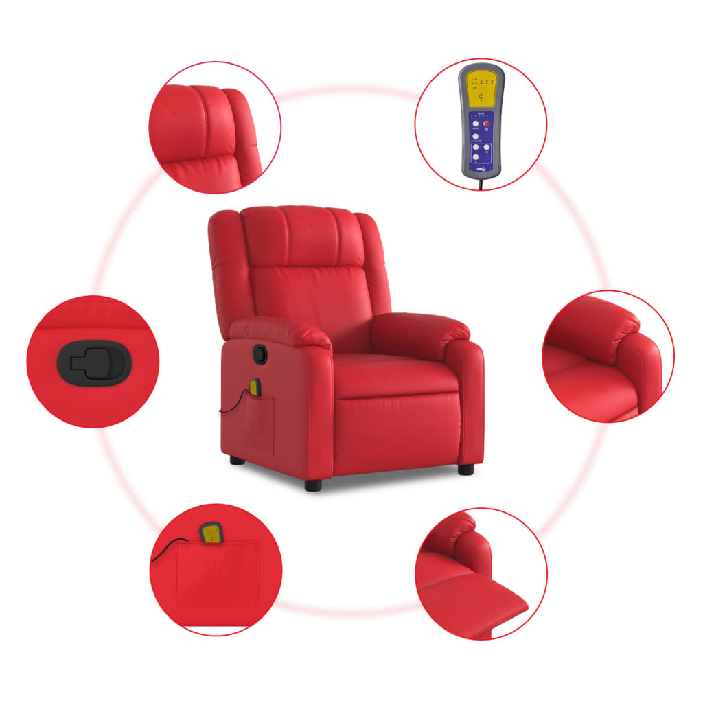 massage chair red imitation leather