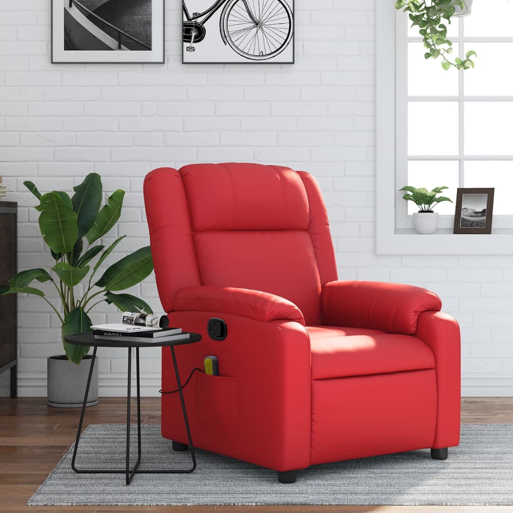 massage chair red imitation leather