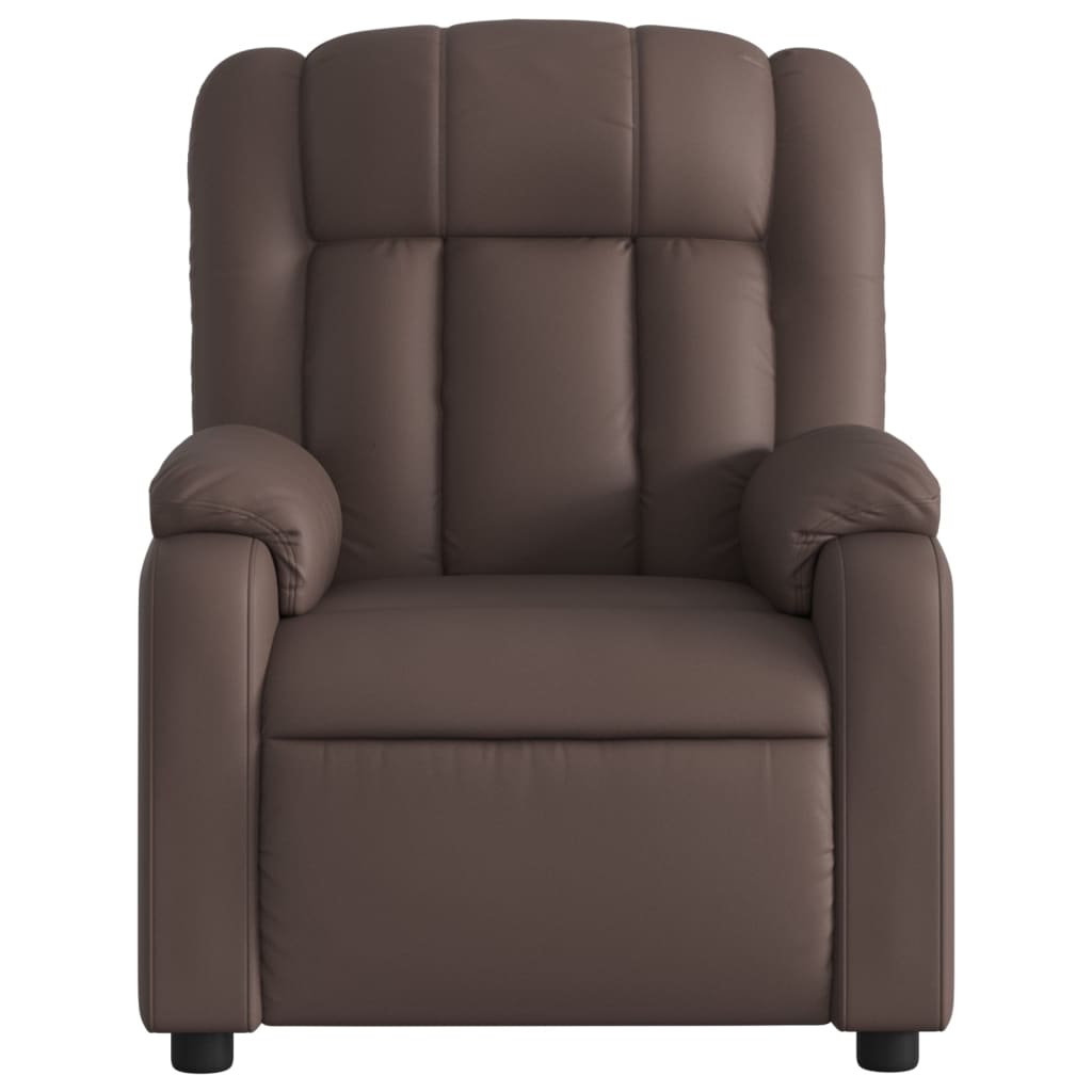 Massage Chair Brown Faux Leather
