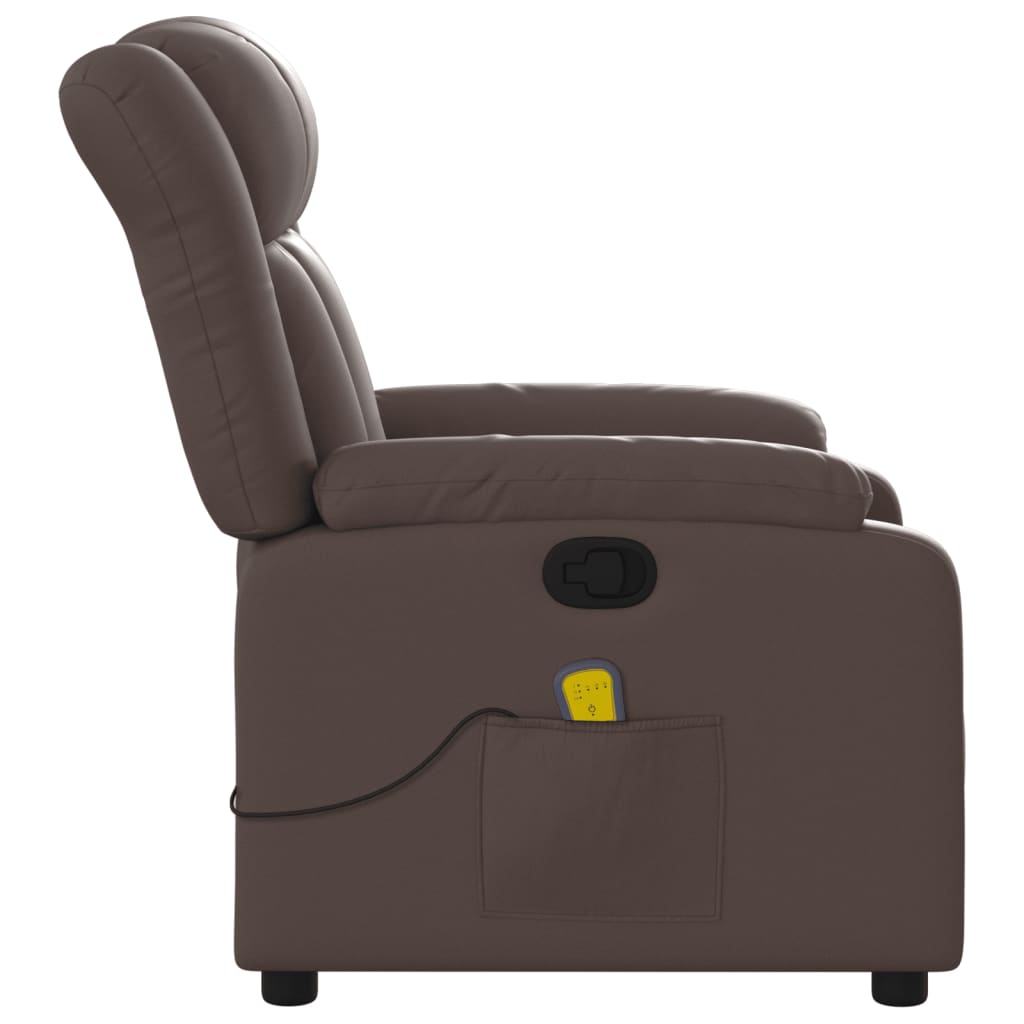 Massage Chair Brown Faux Leather