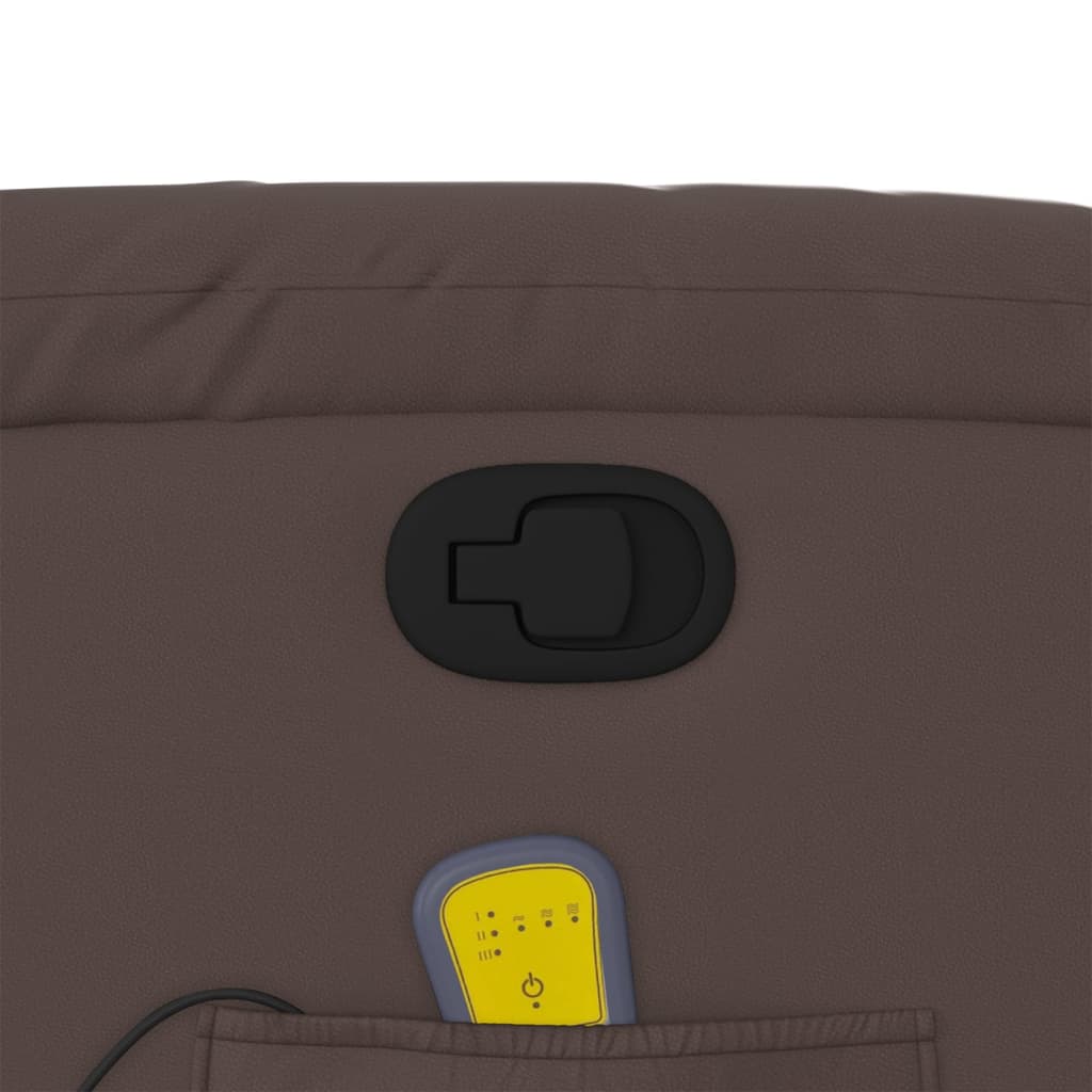 Massage Chair Brown Faux Leather
