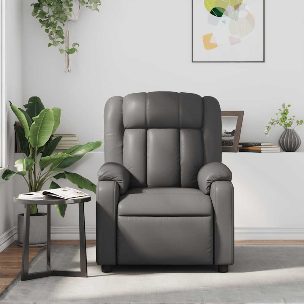 Massagesessel Grau Kunstleder