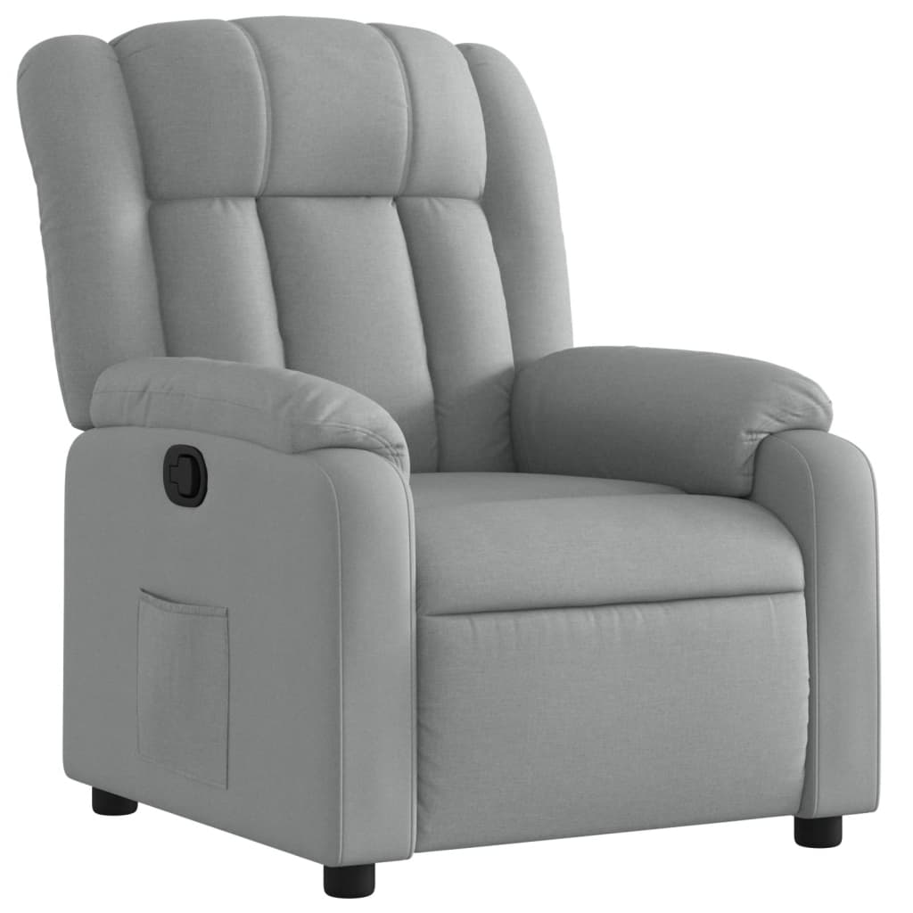Relaxing Chair Light Gray Fabric