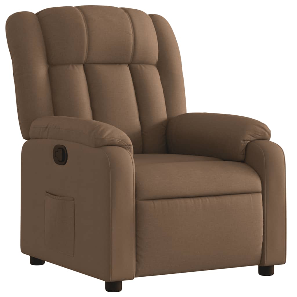 Relaxing Chair Brown Fabric