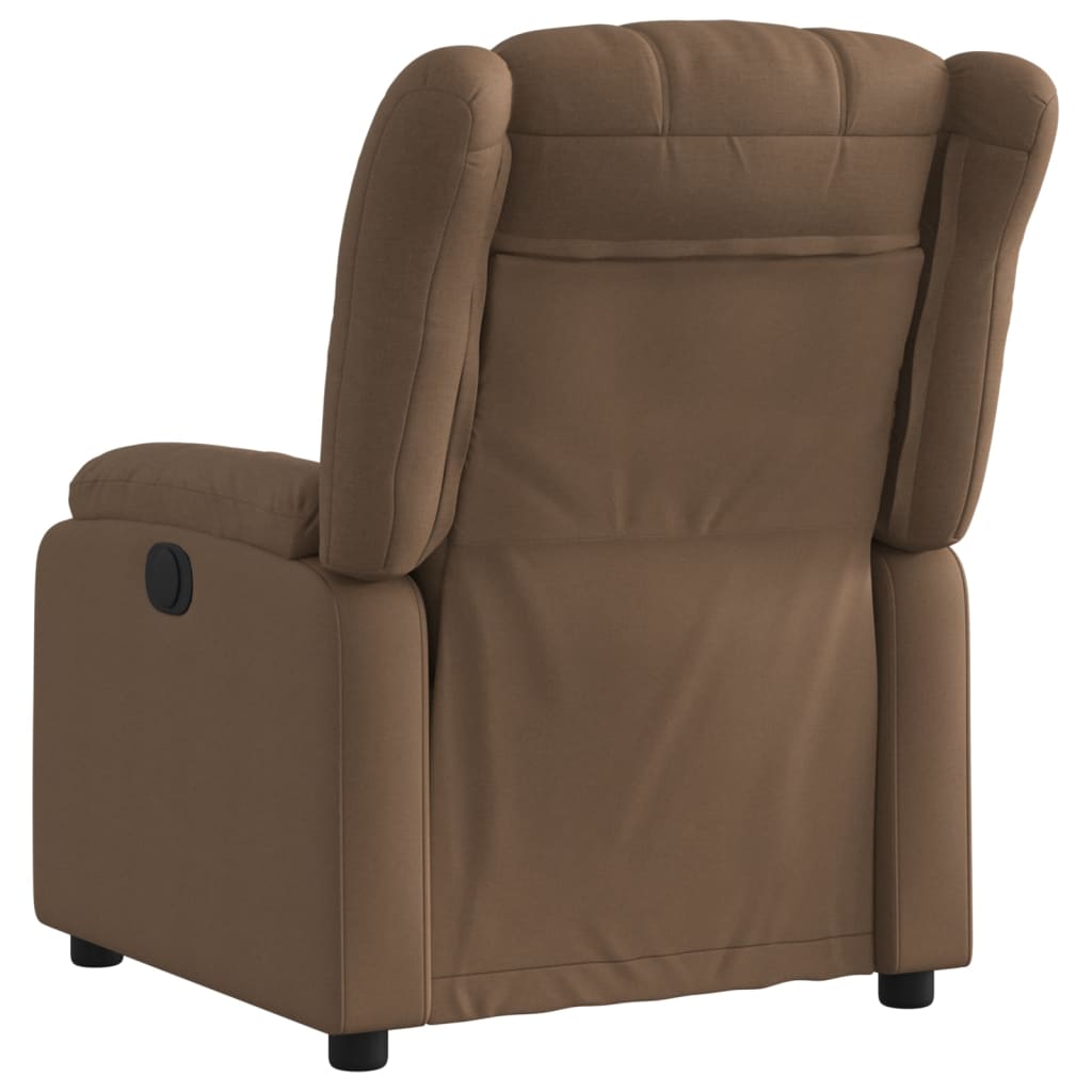 Relaxing Chair Brown Fabric