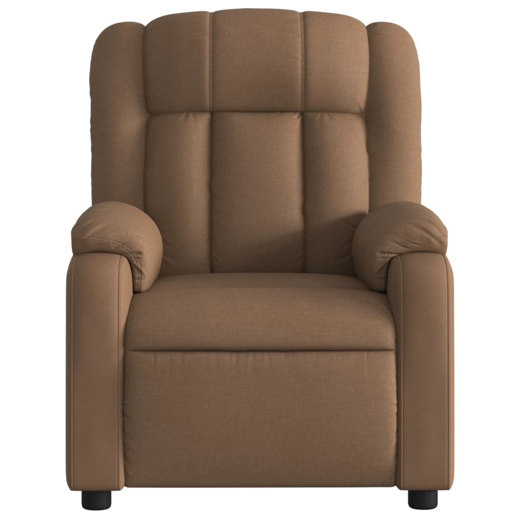 Relaxing Chair Brown Fabric