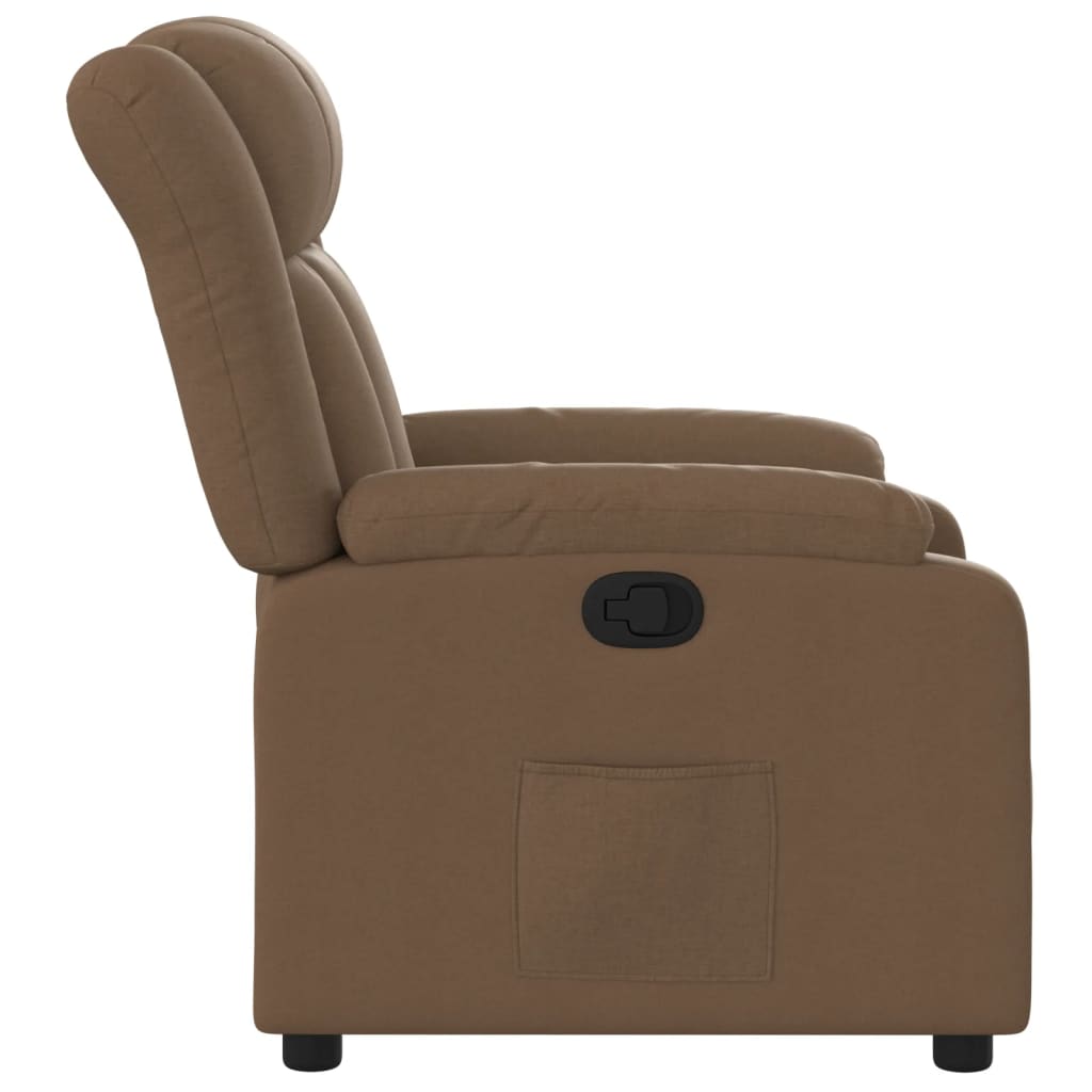 Relaxing Chair Brown Fabric