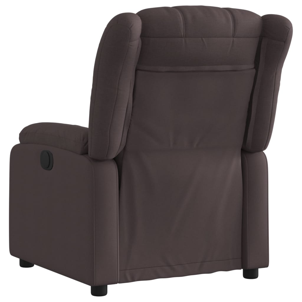 Relaxing Chair Dark Brown Fabric