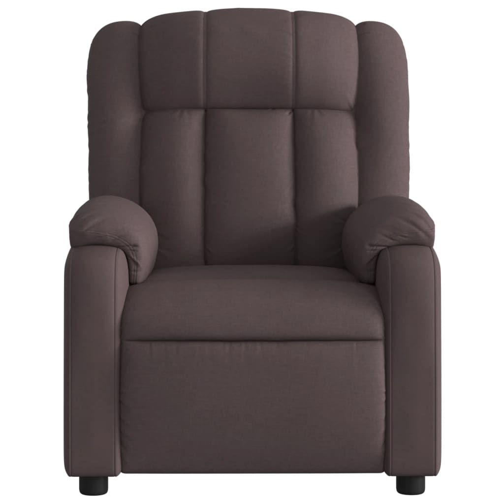 Relaxing Chair Dark Brown Fabric