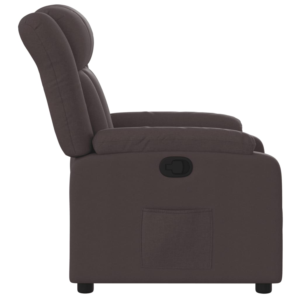 Relaxing Chair Dark Brown Fabric