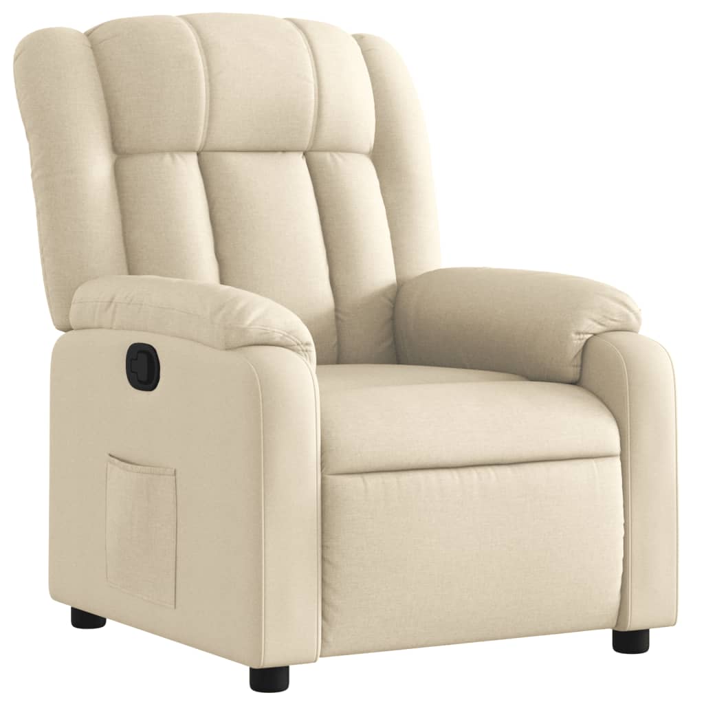 Relaxing chair cream fabric