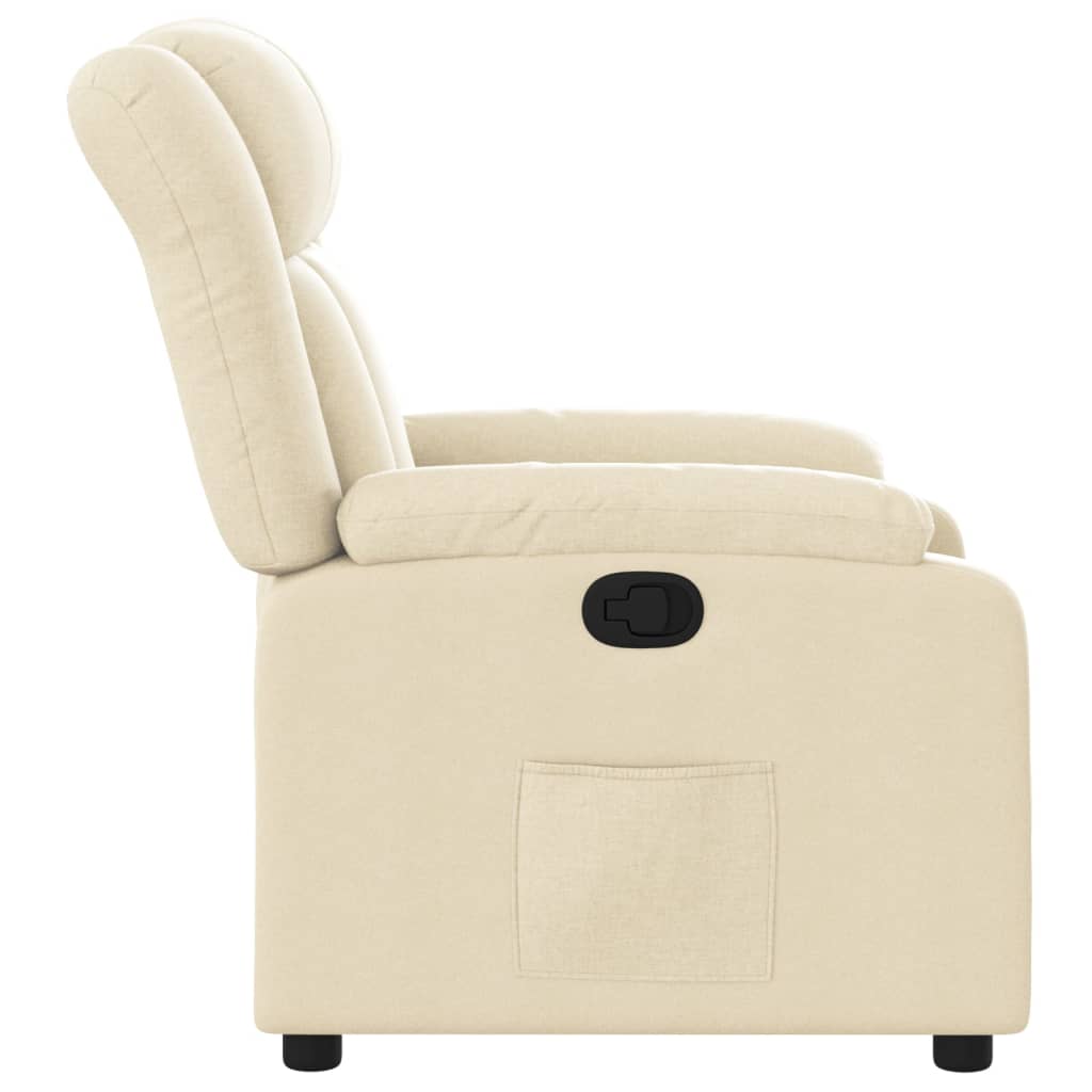 Relaxing chair cream fabric
