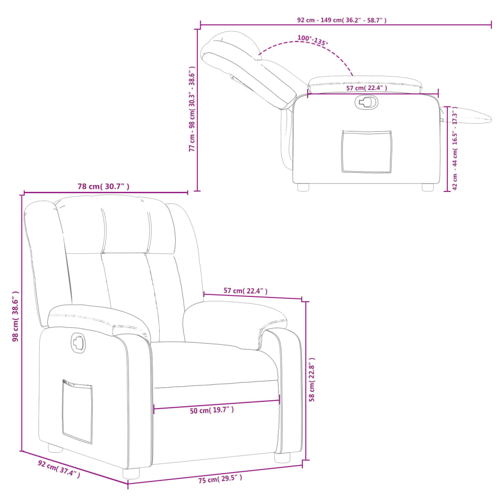 Relaxing chair cream fabric
