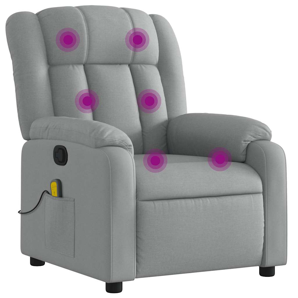 massage chair light gray fabric