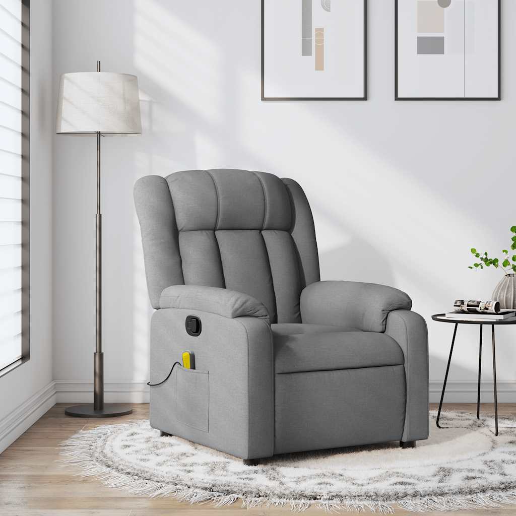 massage chair light gray fabric