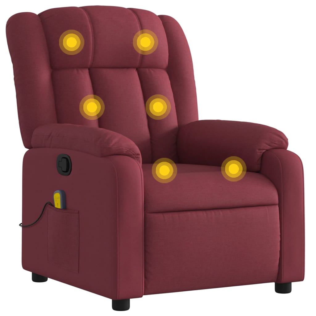 massage chair wine red fabric