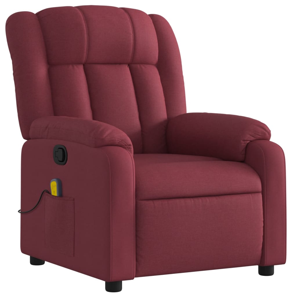 massage chair wine red fabric