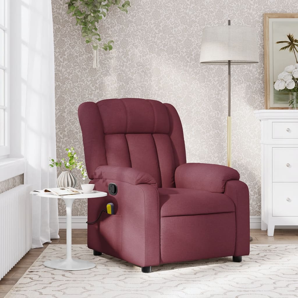 massage chair wine red fabric
