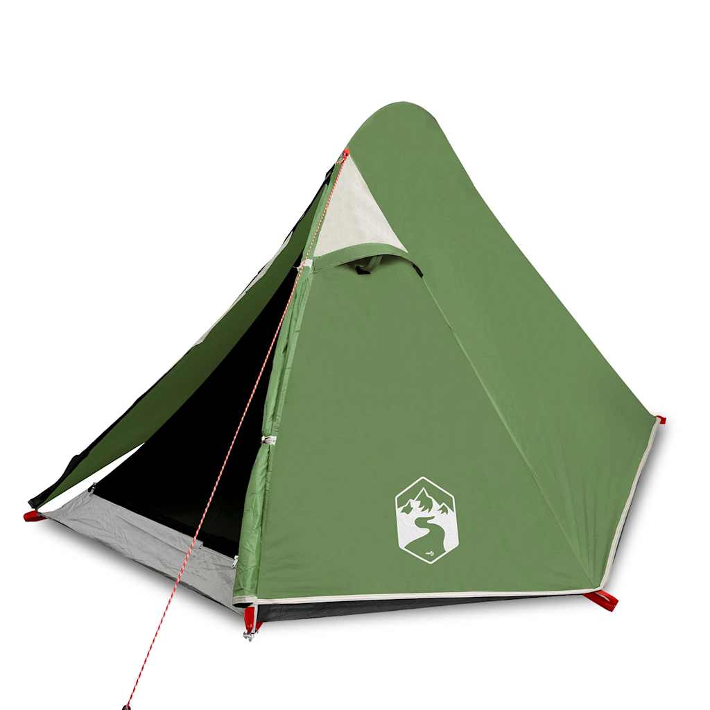 Dome Camping Tent 2 Persons Green Waterproof