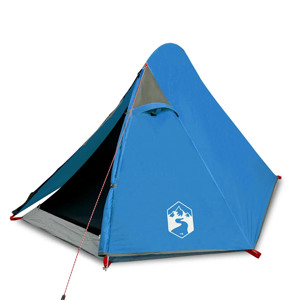 Dome Camping Tent 2 Persons Blue Waterproof