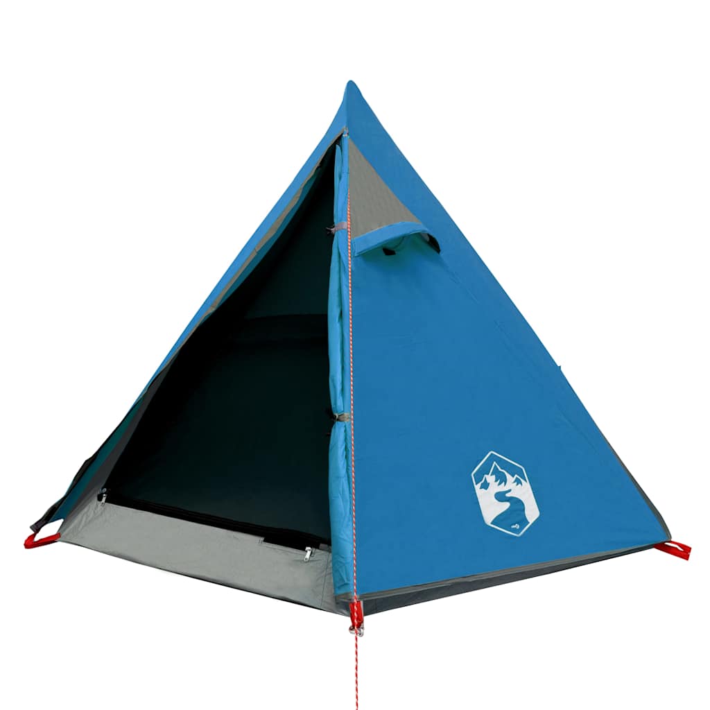 Dome Camping Tent 2 Persons Blue Waterproof