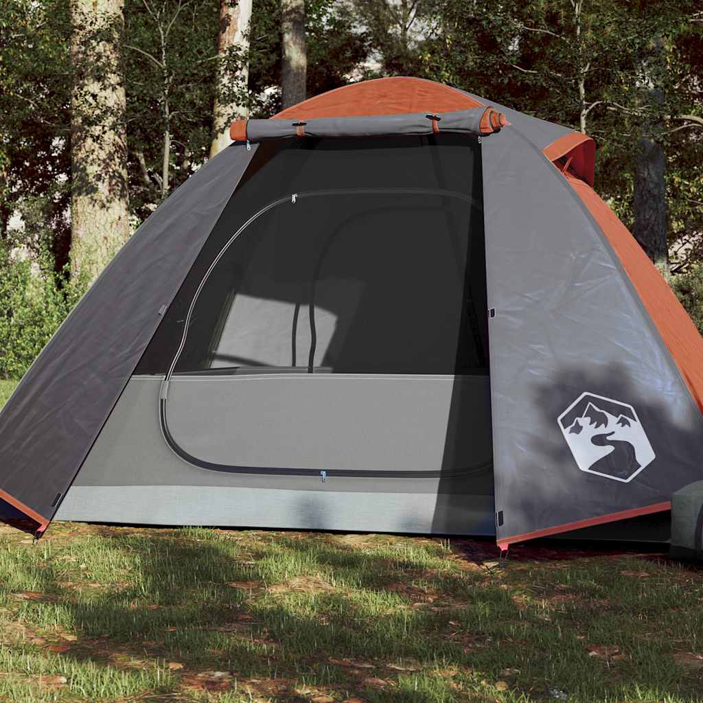 Dome Camping Tent 2 Persons Orange Waterproof