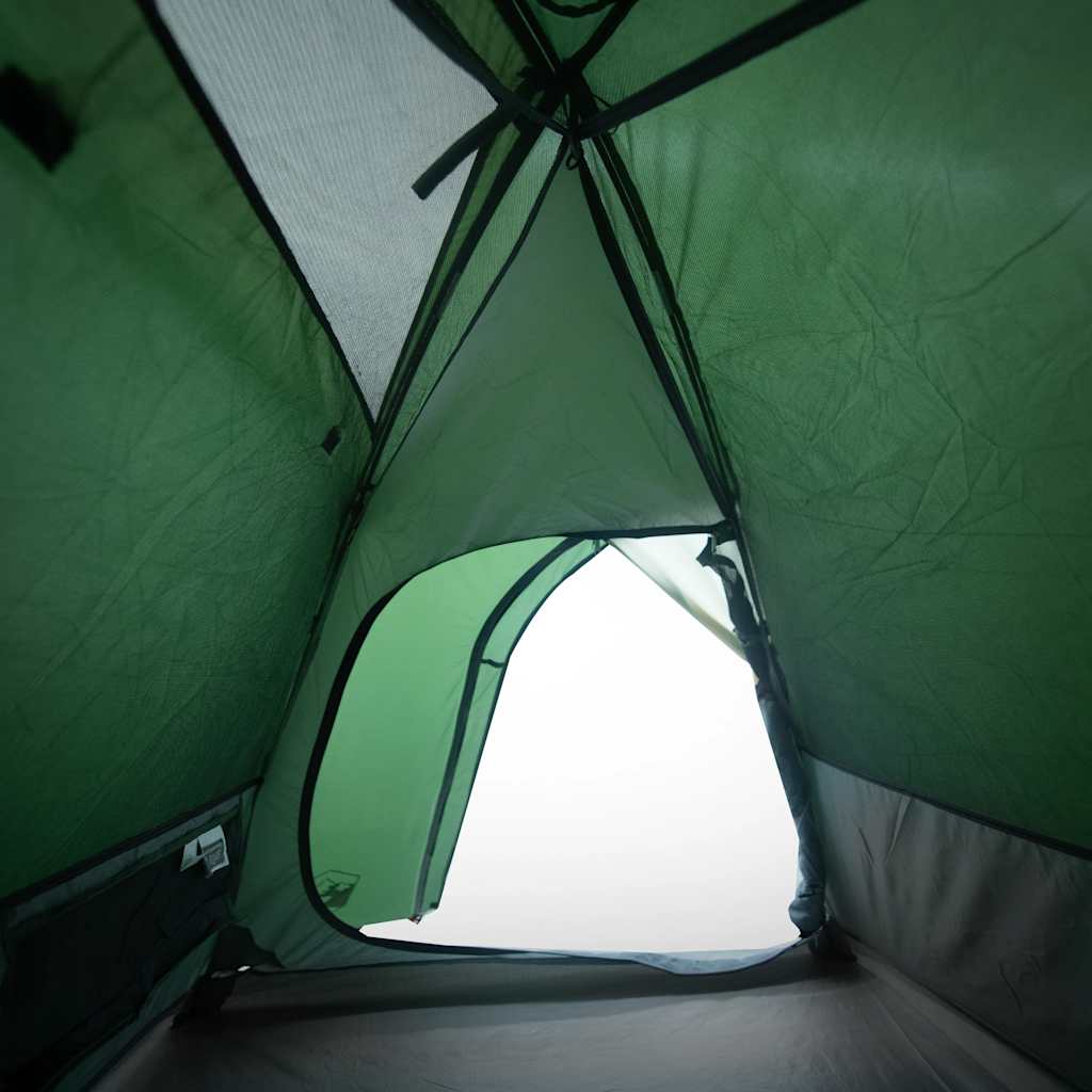 Dome Camping Tent 3 Persons Green Waterproof