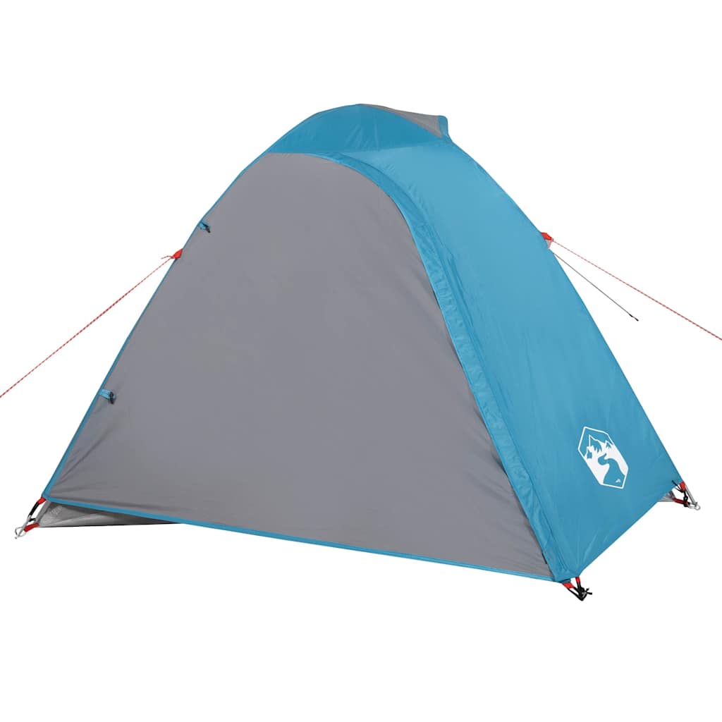 Dome Camping Tent 3 Persons Blue Waterproof