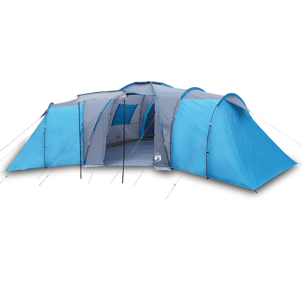 Dome Family Tent 12 Persons Blue Waterproof