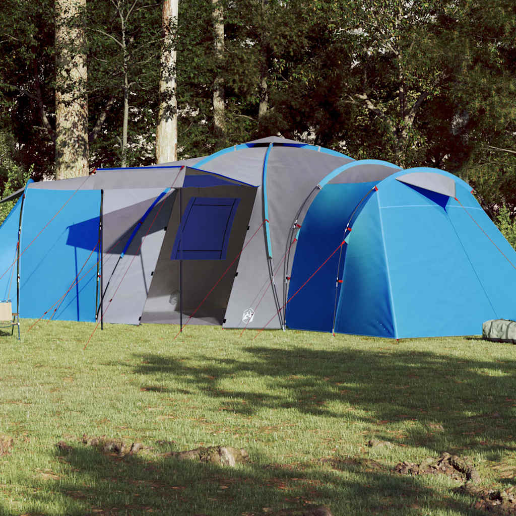 Dome Family Tent 12 Persons Blue Waterproof