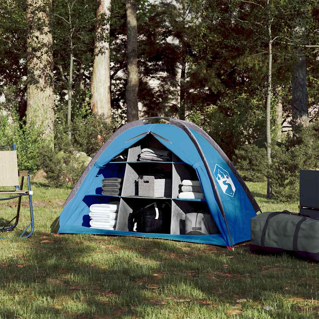 Camping Organizer Tent 9 Compartments Blue Waterproof