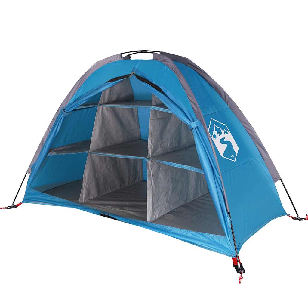 Camping Organizer Tent 9 Compartments Blue Waterproof