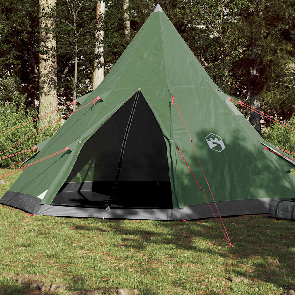 Tipi Camping Tent 4 Persons Green Waterproof