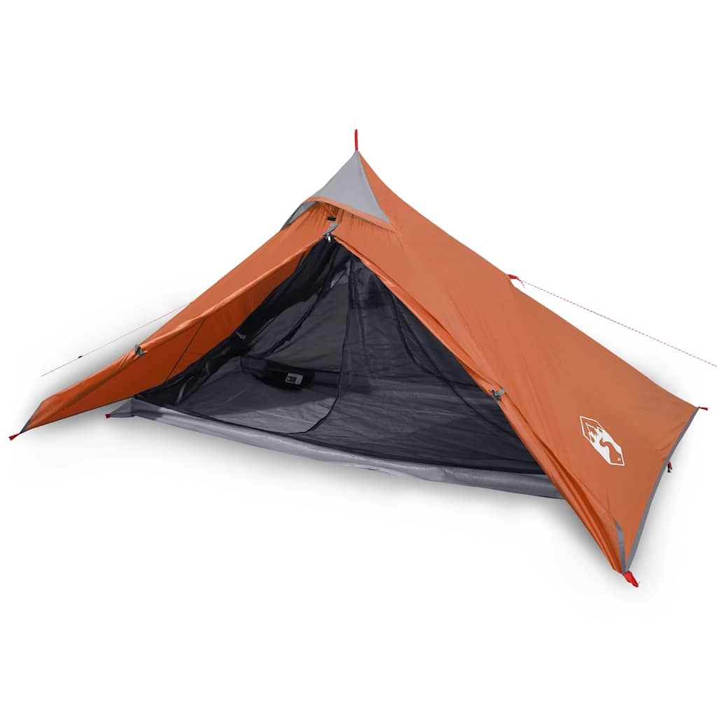 Tipi Camping Tent 1 Person Orange Waterproof