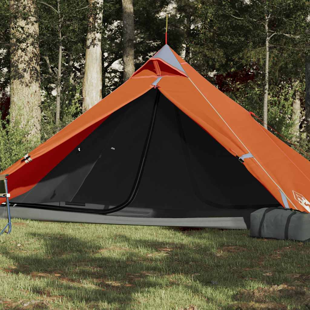 Tipi Camping Tent 1 Person Orange Waterproof
