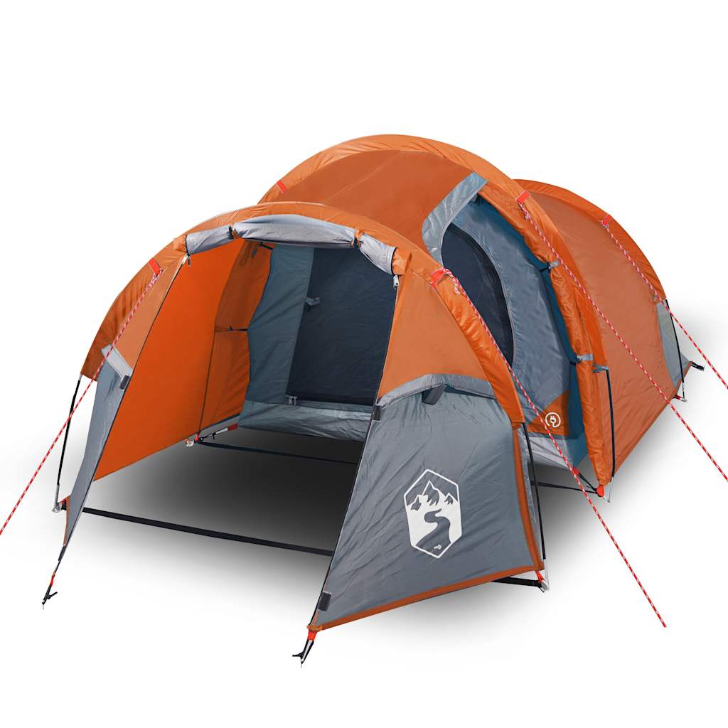 Tunnel Tent 2 Persons Orange Waterproof