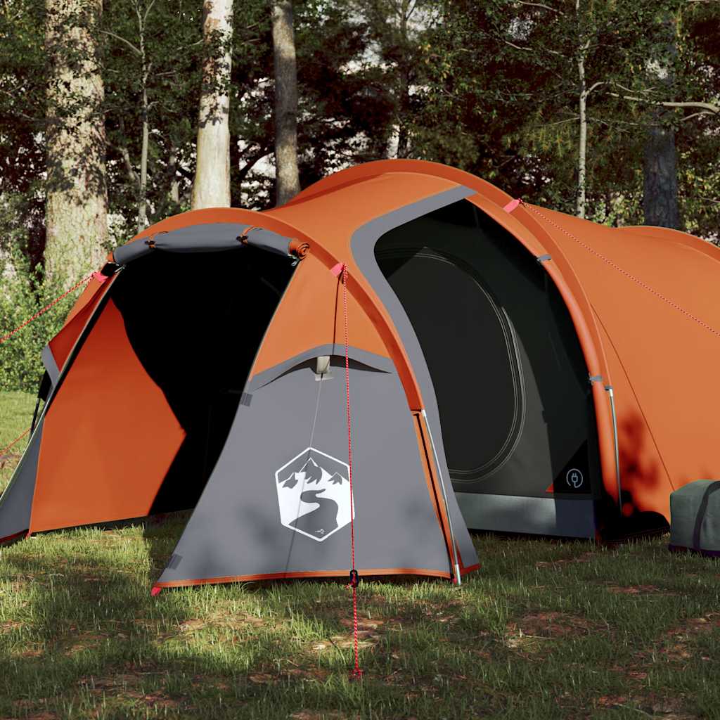 Tunnel Tent 2 Persons Orange Waterproof