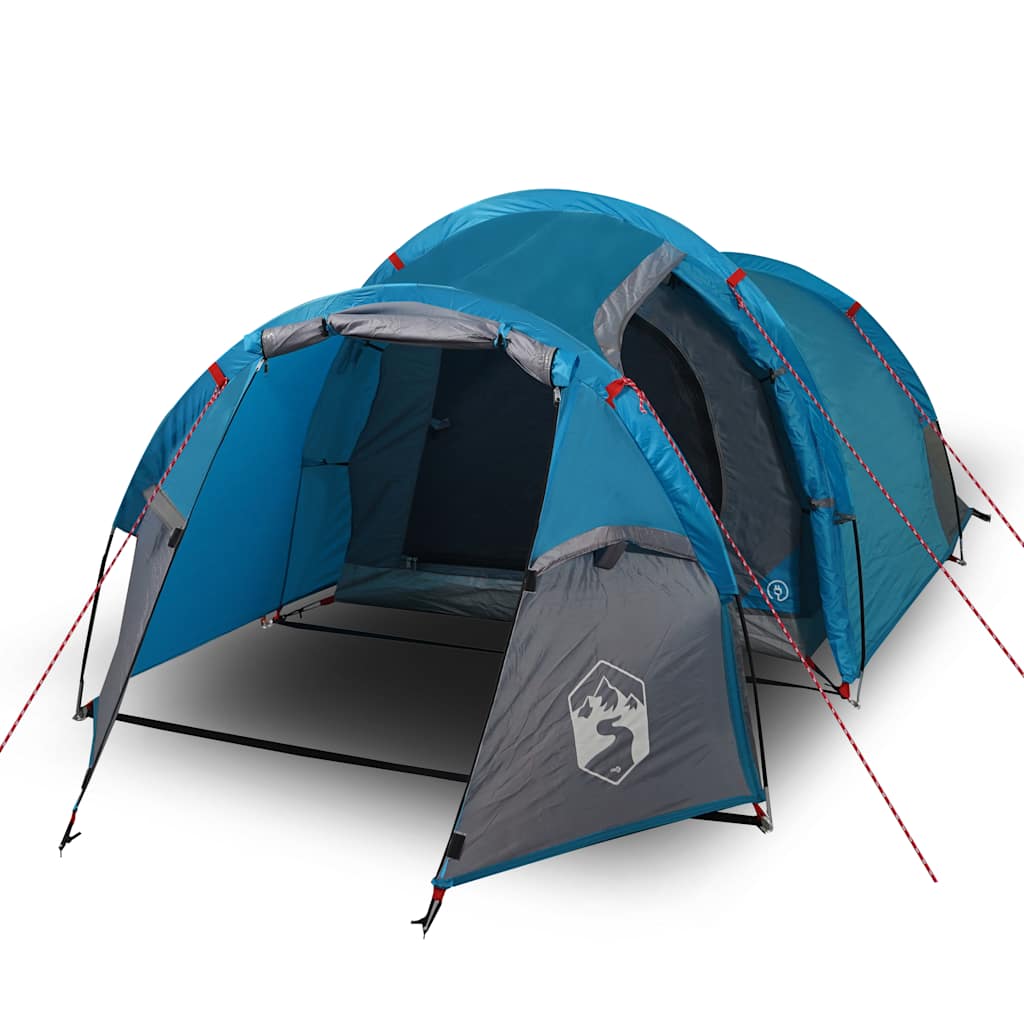 Tunnel Tent 3 Persons Blue Waterproof