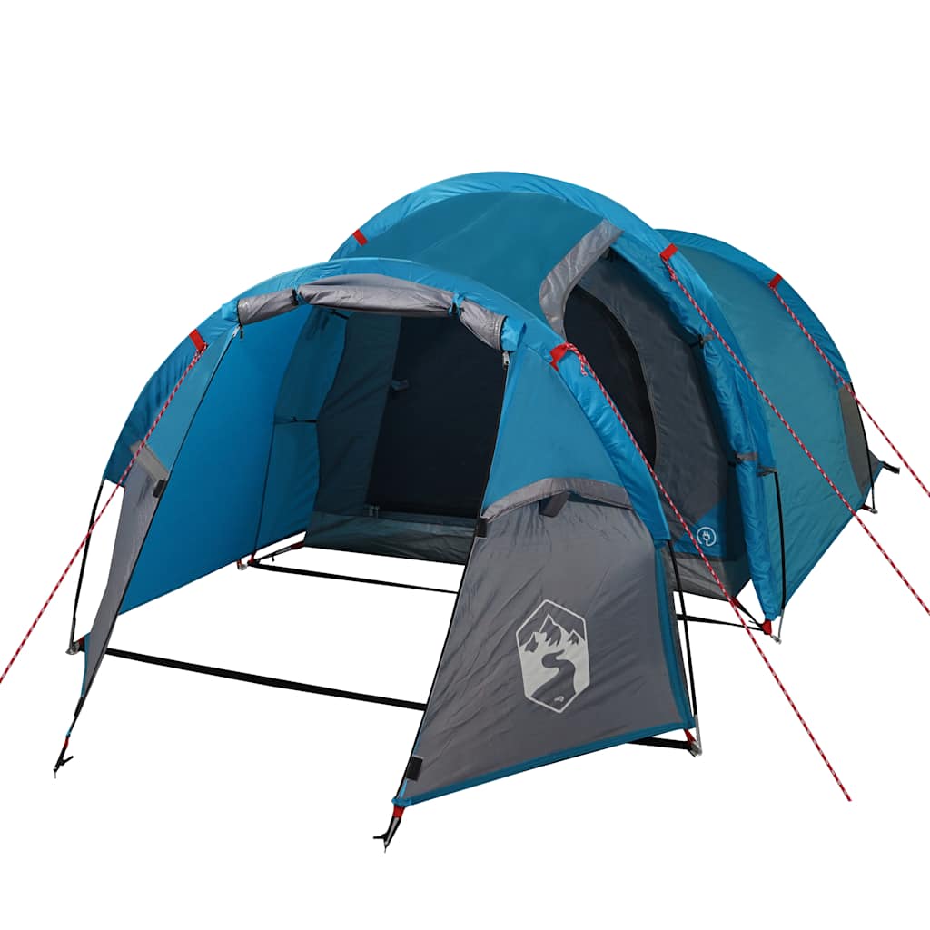 Tunnel Tent 3 Persons Blue Waterproof