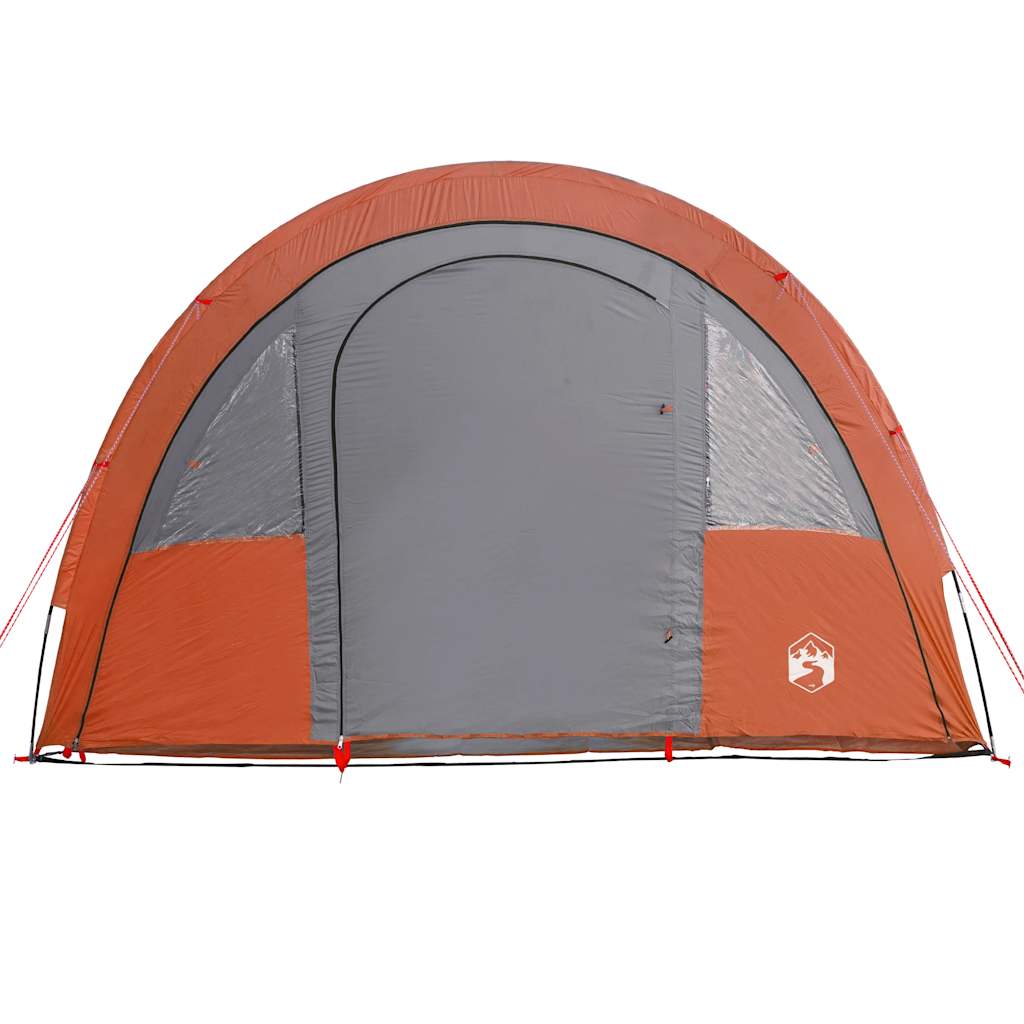 Tunnel Tent 4 Persons Grey and Orange Waterproof