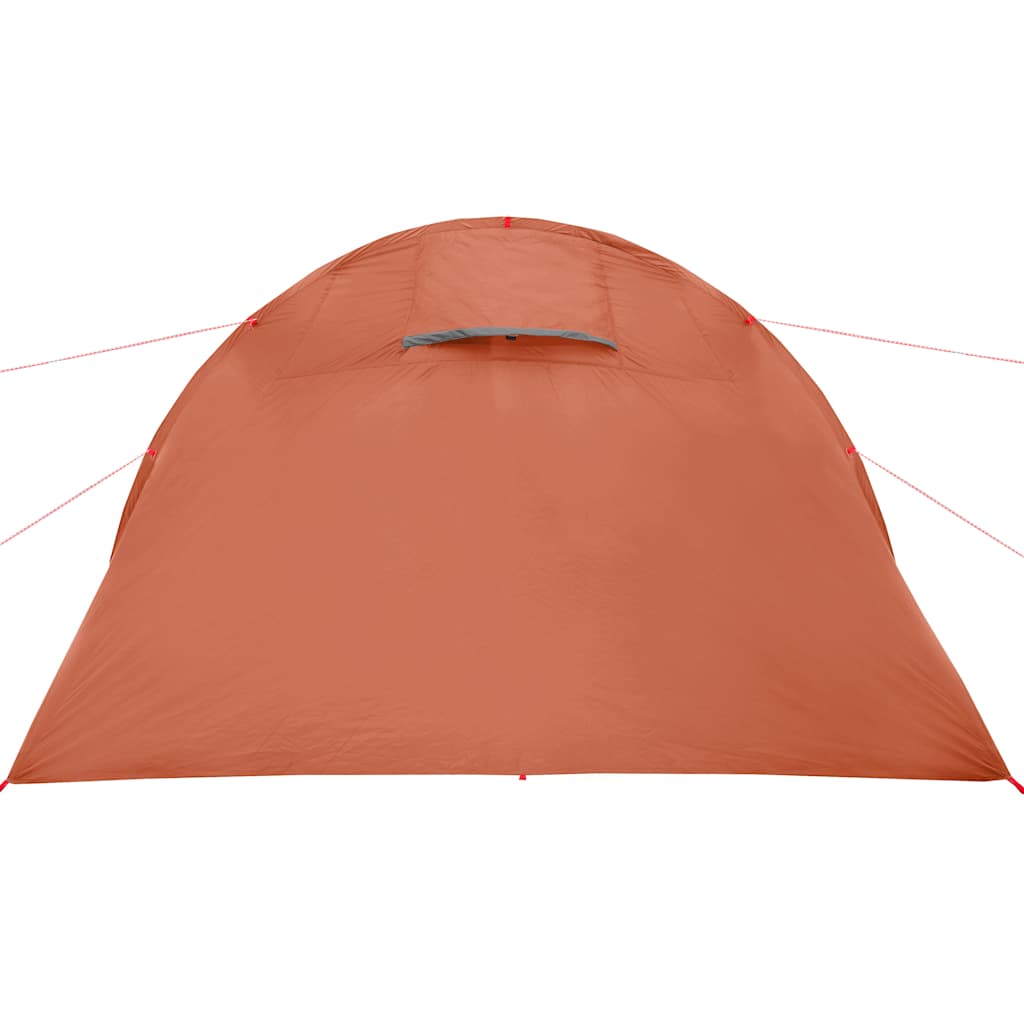 Tunnel Tent 4 Persons Grey and Orange Waterproof
