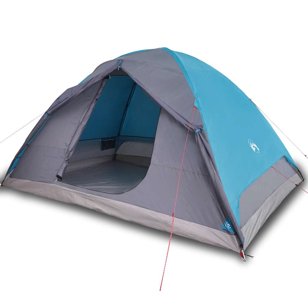 Dome Camping Tent 6 Persons Blue Waterproof