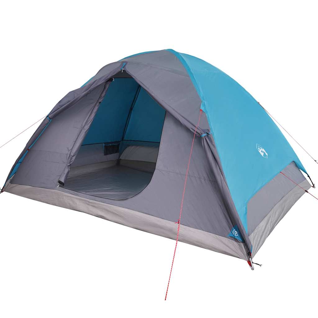 Dome Camping Tent 6 Persons Blue Waterproof