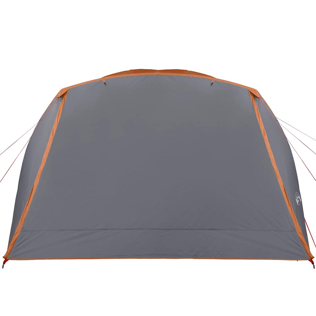 Camping Tent with Awning 4 Persons Orange Waterproof