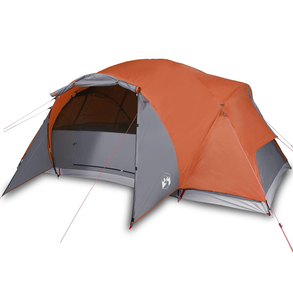 Family Tent with Ventilation 8 Persons Orange Waterproof