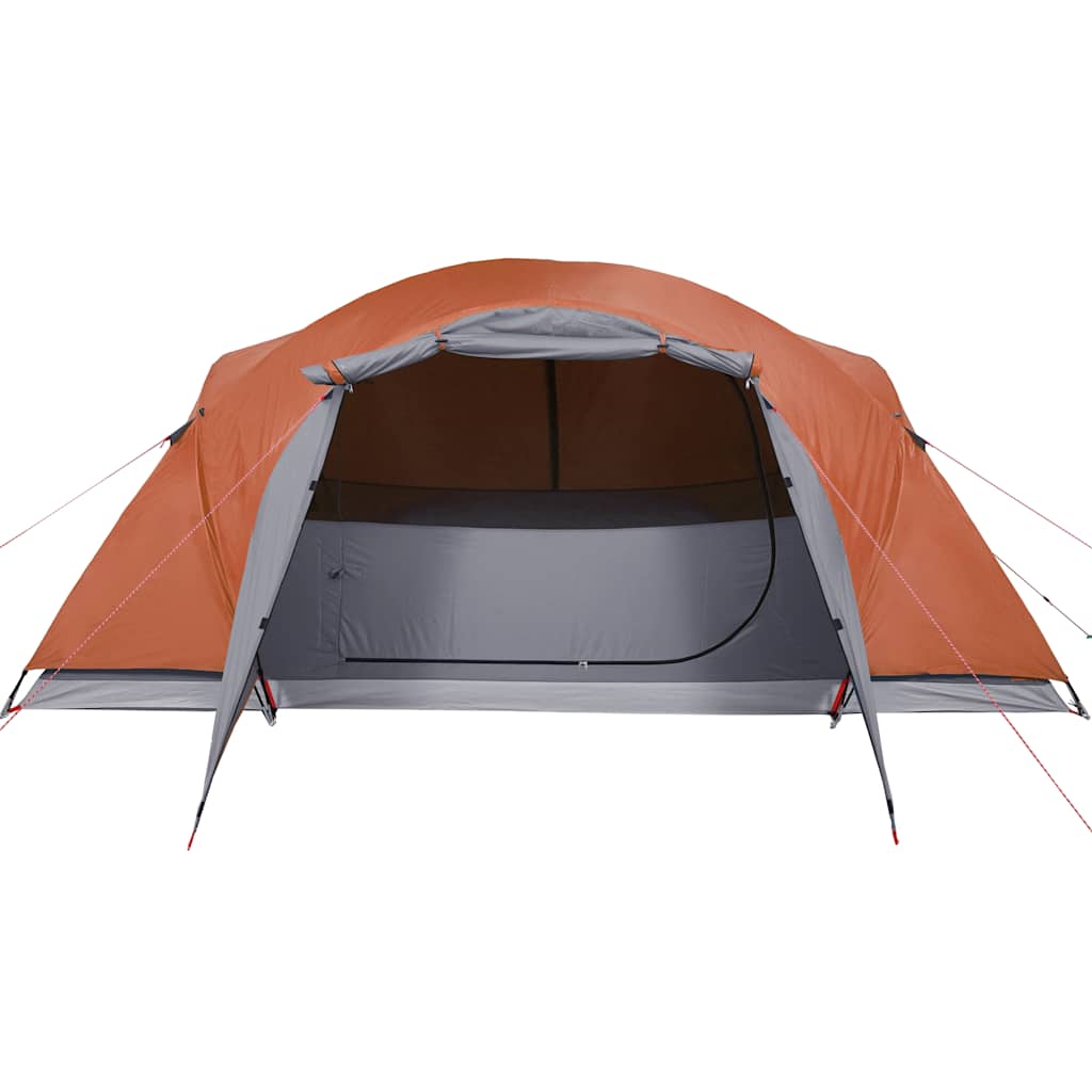 Family Tent with Ventilation 8 Persons Orange Waterproof