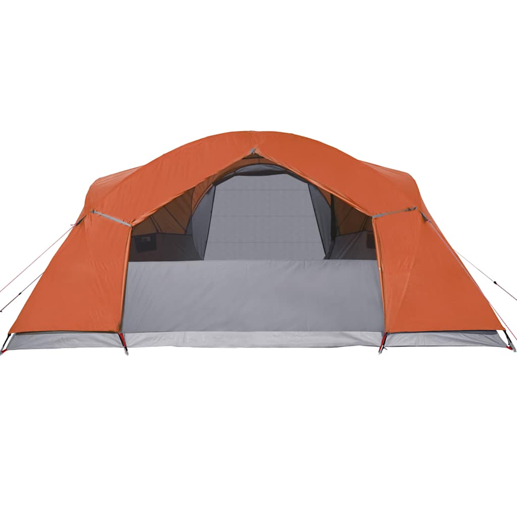 Family Tent with Ventilation 8 Persons Orange Waterproof